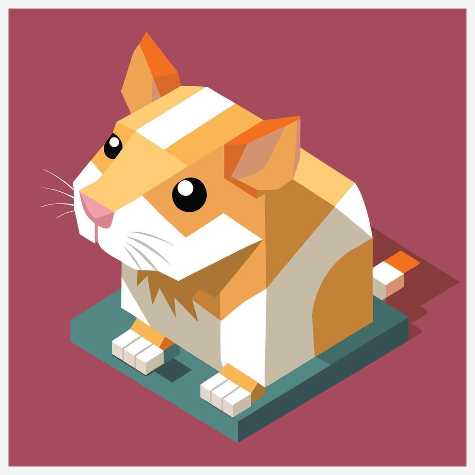 The Ultimate Collection of Hamster Isometric Illustrations vector