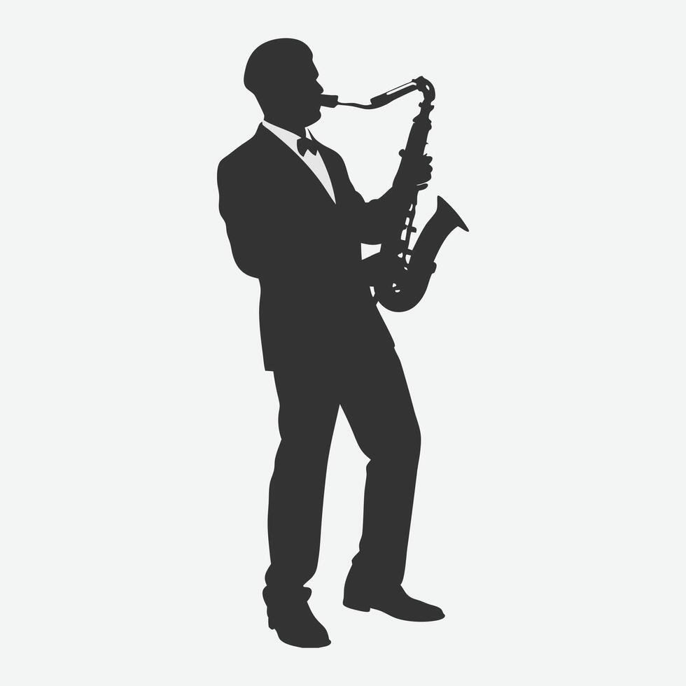 Silhouette of Jazz Musician - Stunning Silhouettes for Creative Projects vector