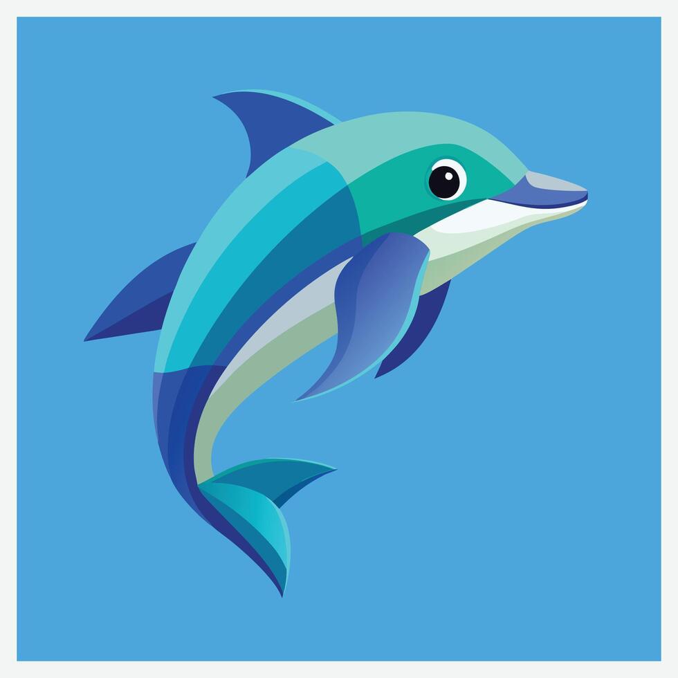 Stunning Isometric Dolphin Illustrations, A Deep Dive into Marine Art vector
