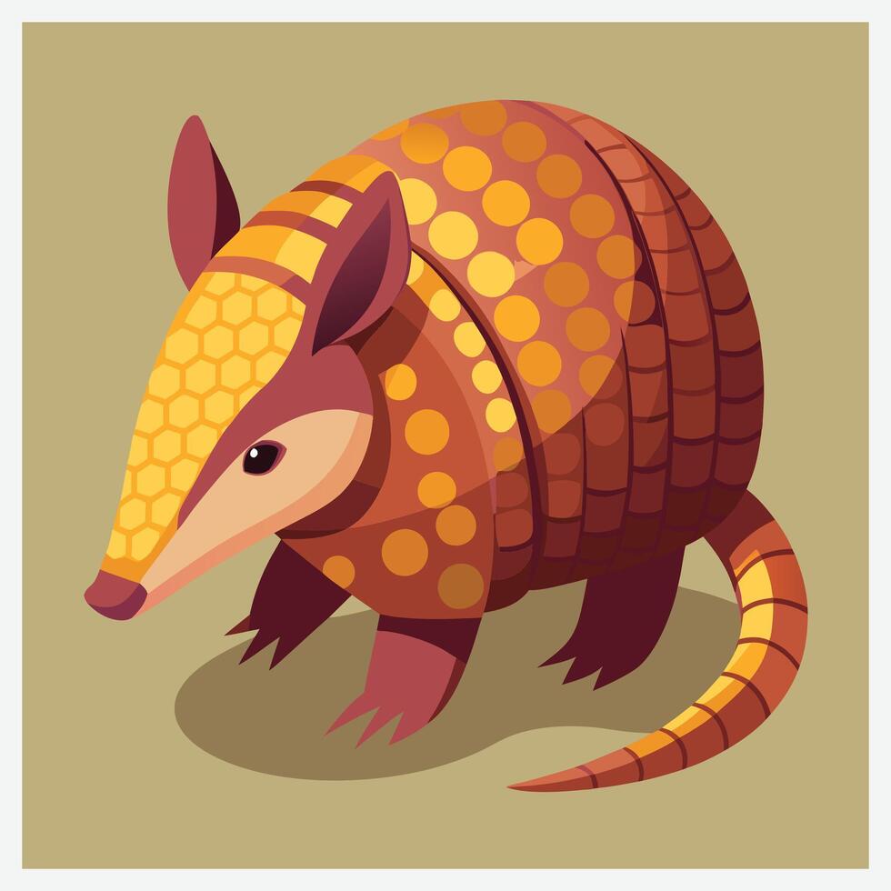 Stunning Isometric Illustrations of Armadillos, A Visual Feast vector