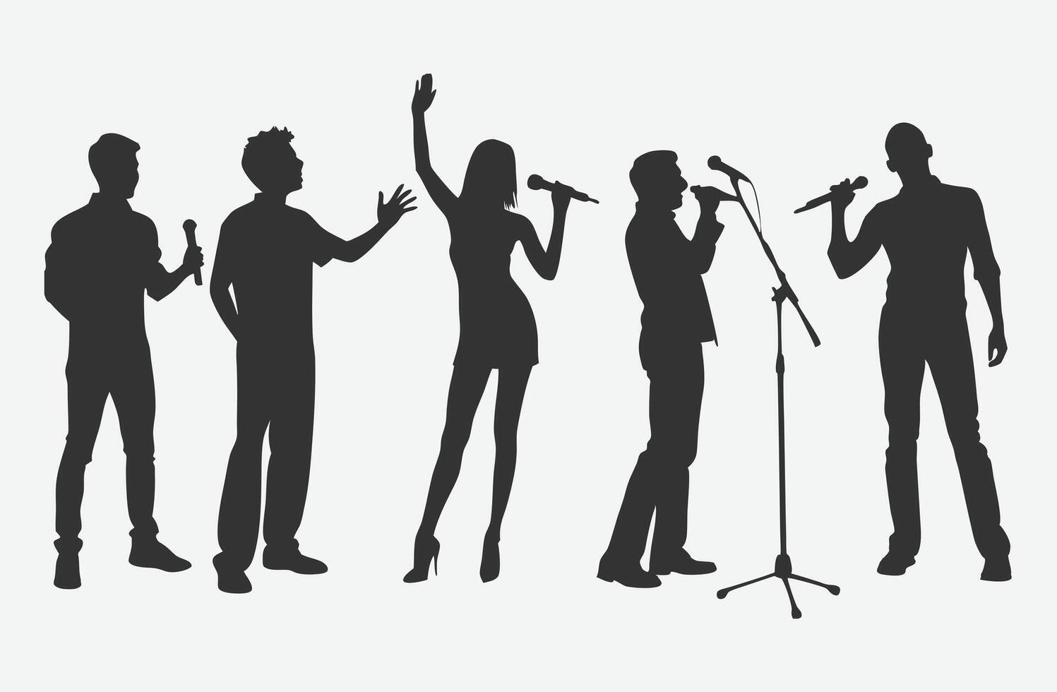 Ultimate People With A Microphone Illustration Elevate Your Designs with High, Quality Graphics vector