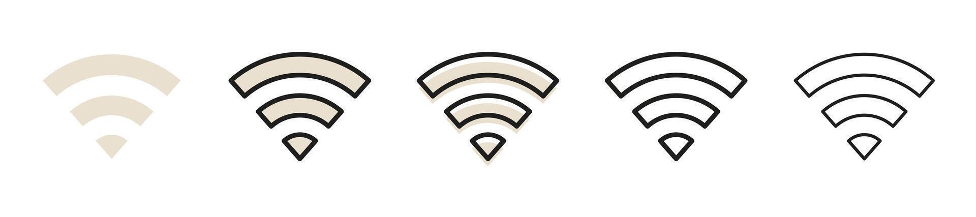 Internet symbol. Wireless network symbol. Free internet zone and hotspot. vector