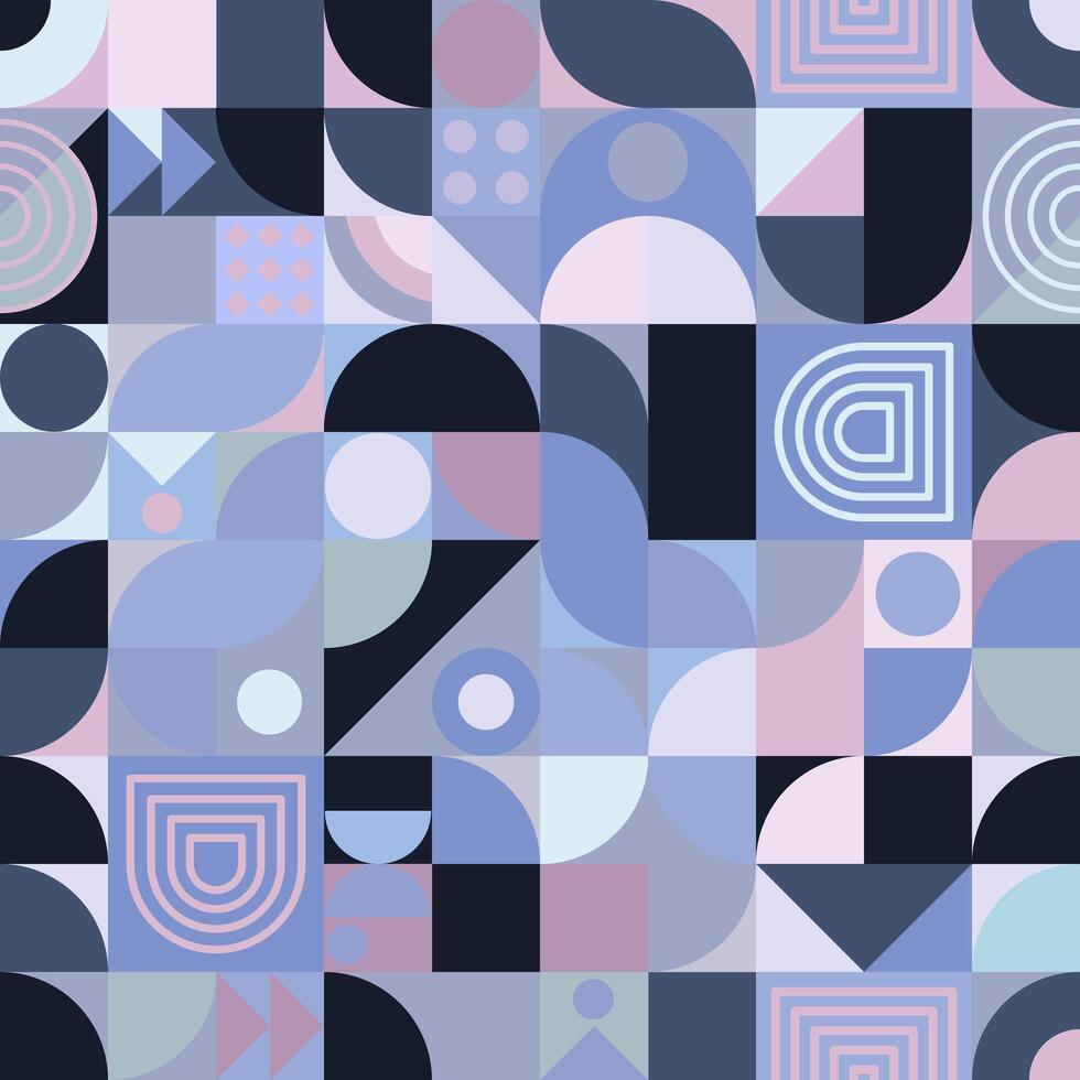 A simple geometric art poster with a simple shape and figure in purple hues. Abstract template design in scandinavian style. vector