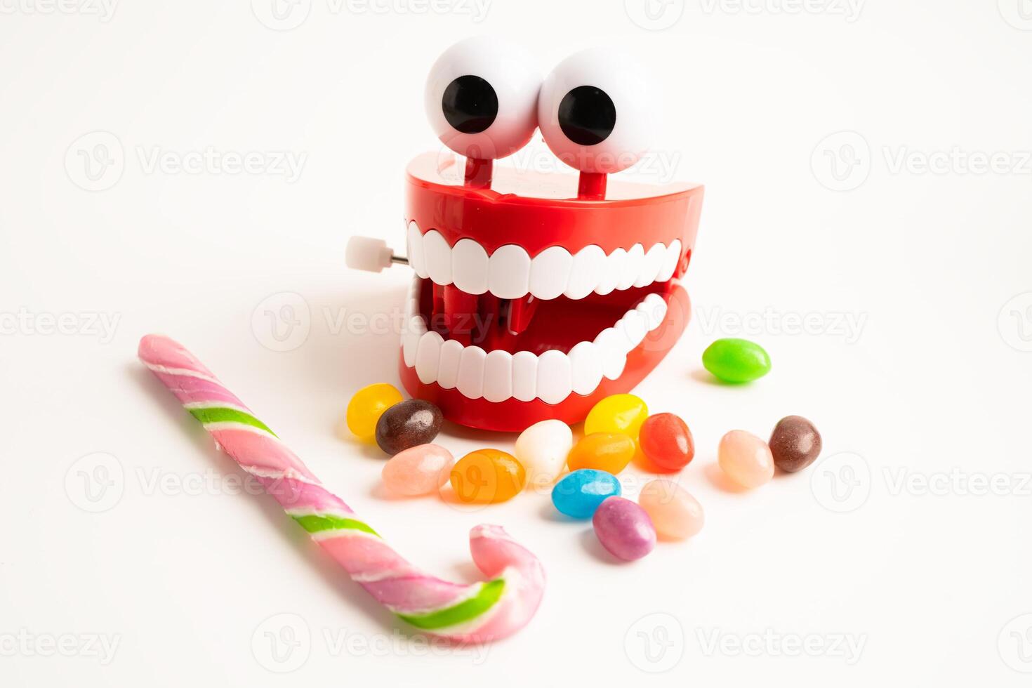 Sweet food and candy It cause tooth decay and root inflammation. photo