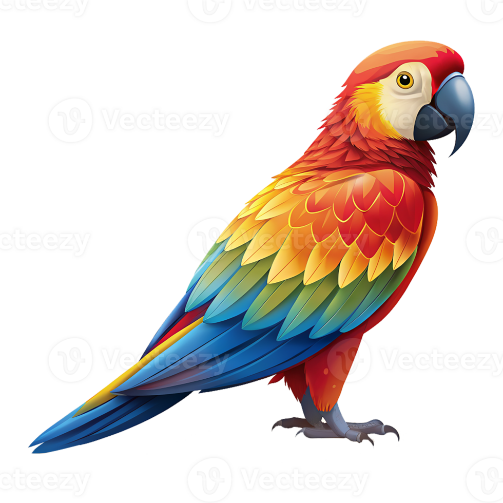 Beautiful image of Parrot birds with transparent background. png