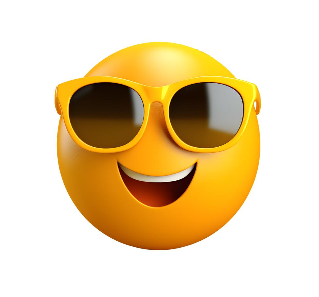 happy emoticon isolated on transparent background png