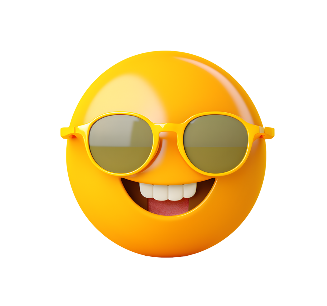 happy emoticon isolated on transparent background png