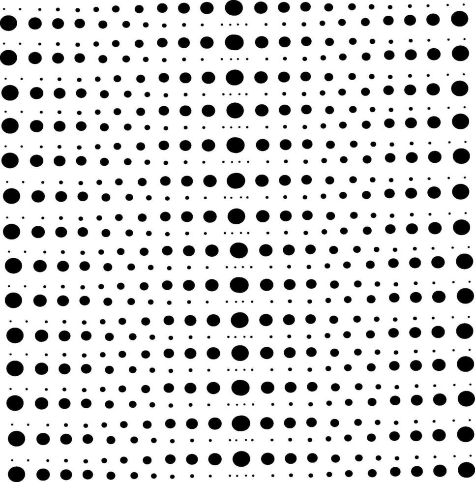 Illustration in the form of an abstract neometric pattern of black dots and circles on a white background vector