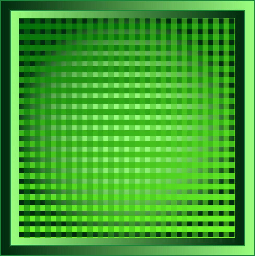 Green rectangular frame with a grid inside on a white background vector