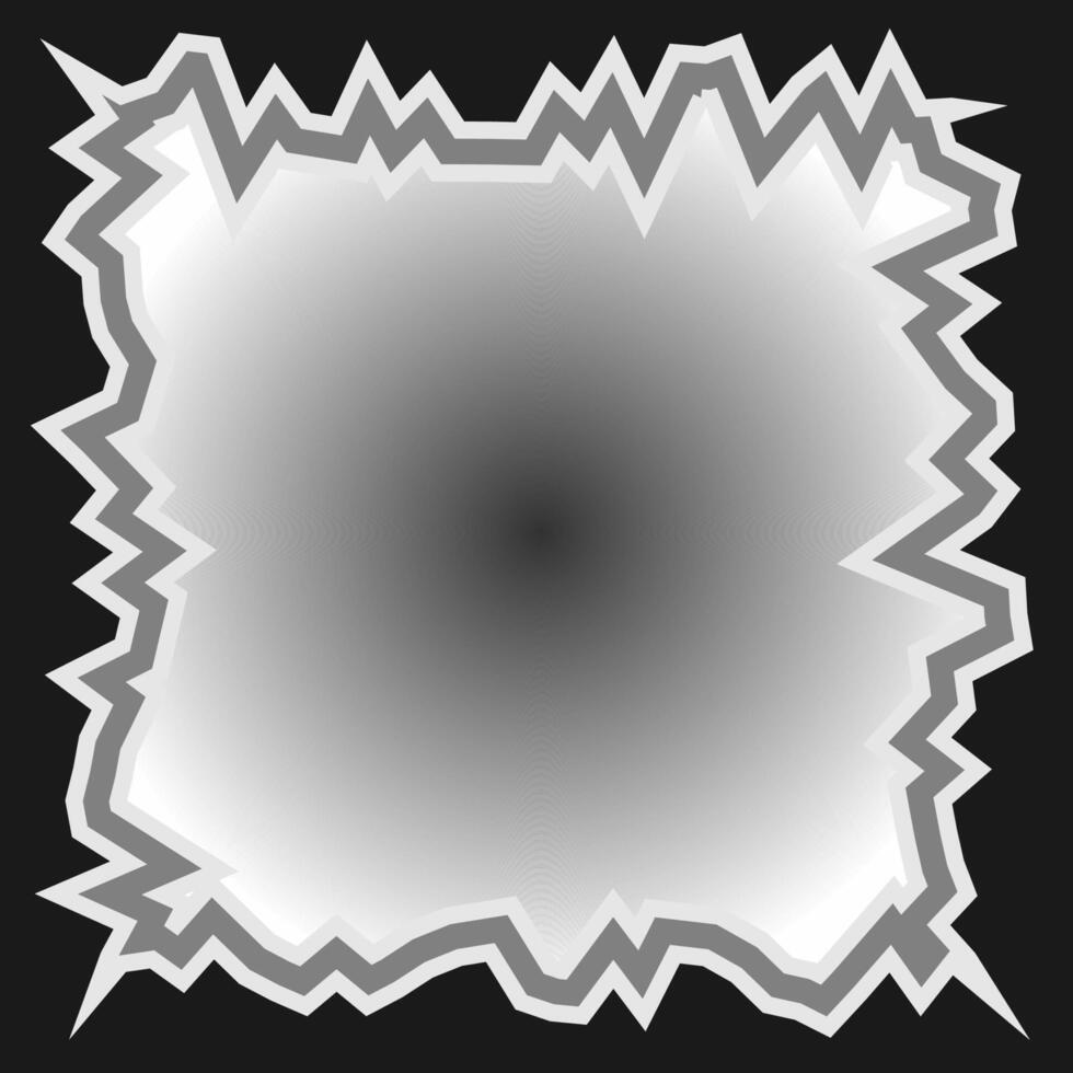 Original sulfur frame on a black background with a zigzag pattern vector