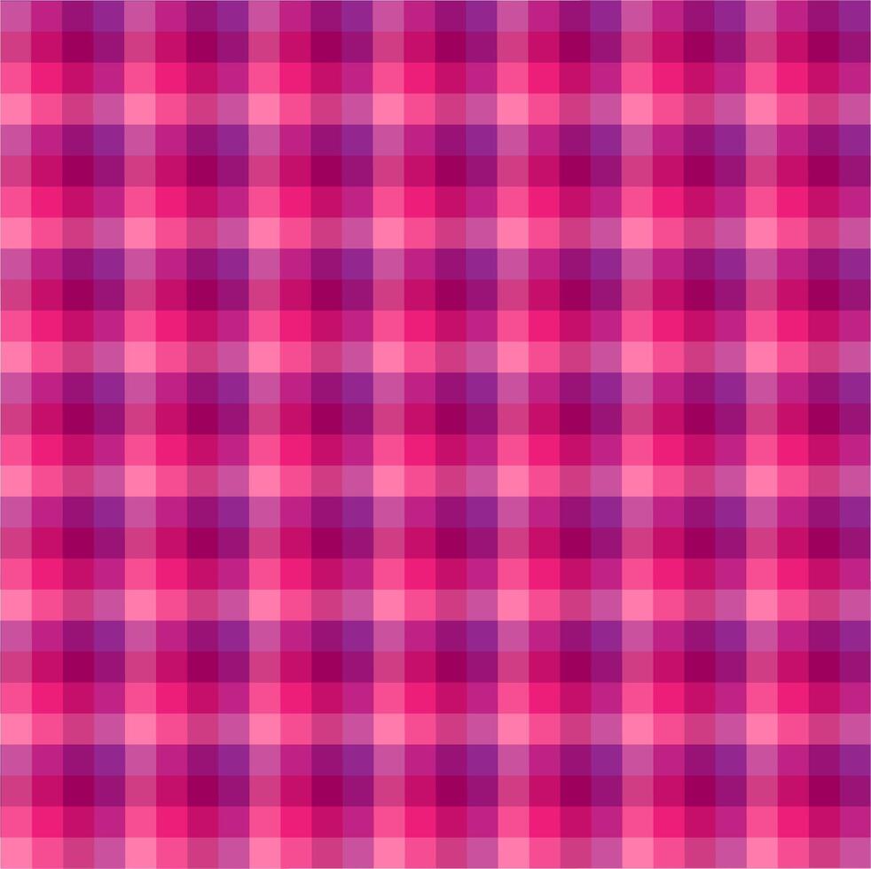 Texture in the form of pink checkered fabric vector