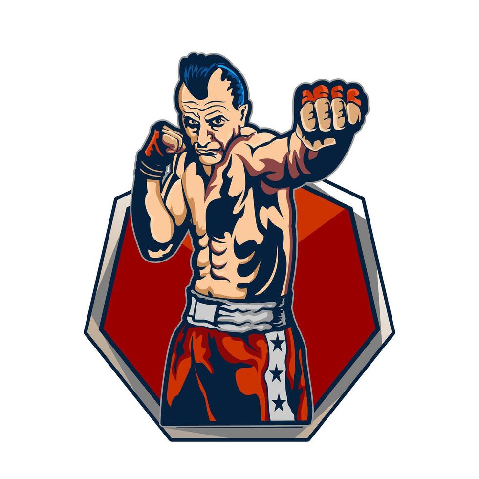 Mix Martial Arts Fighter vector