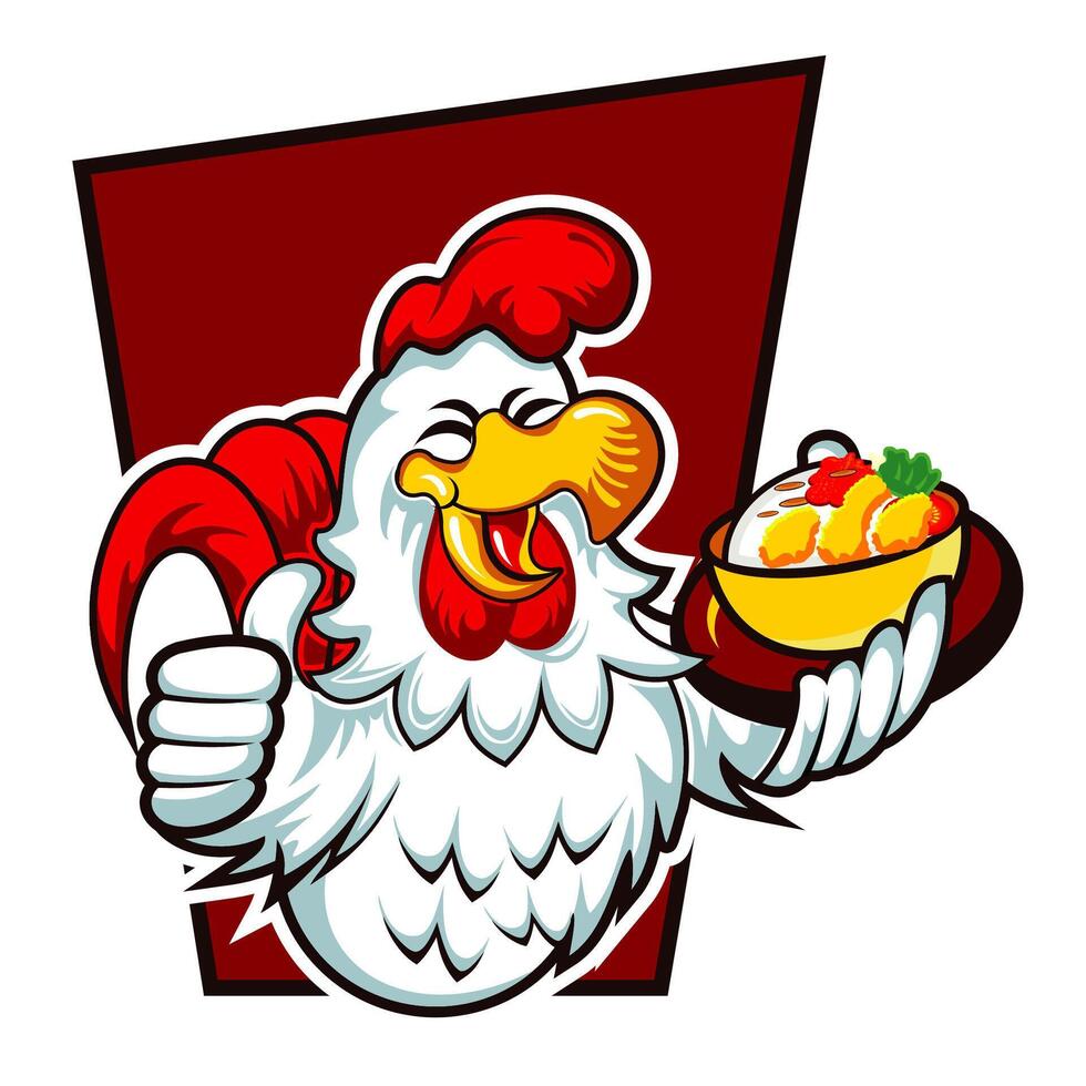 Rice Bowl Chicken Katsu vector