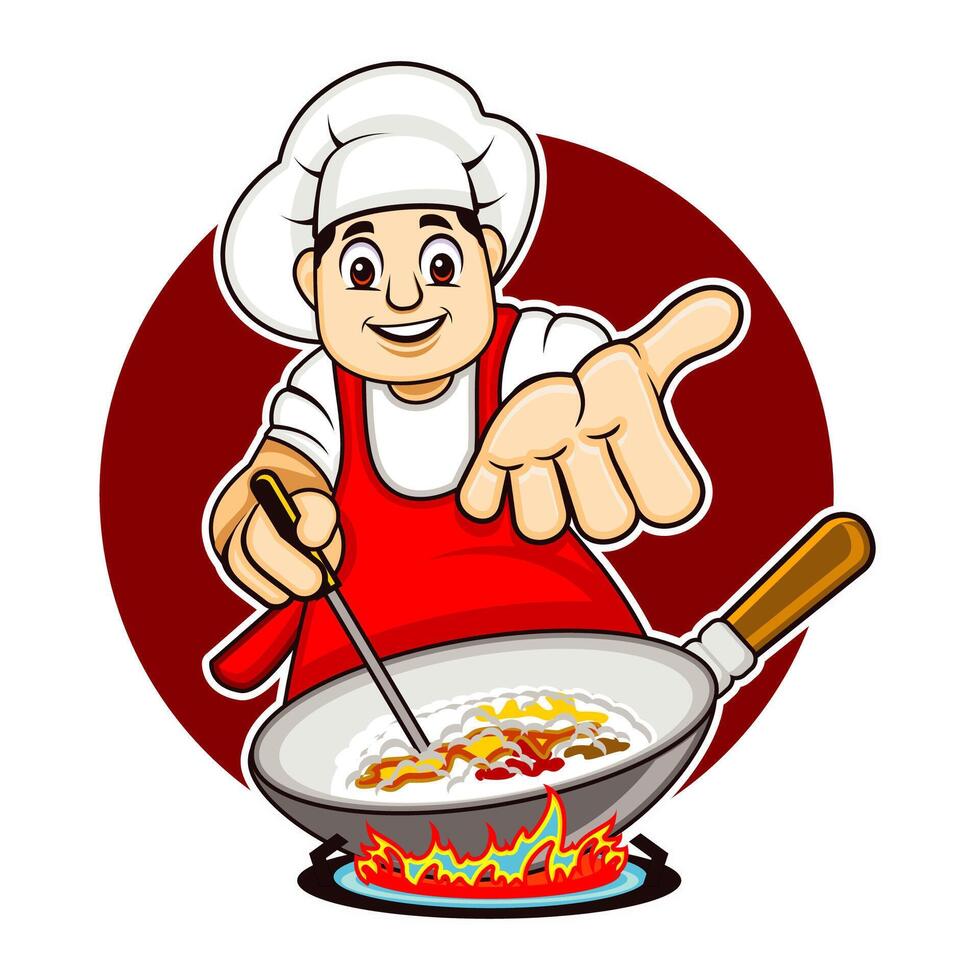 Special fried rice made by the chef vector