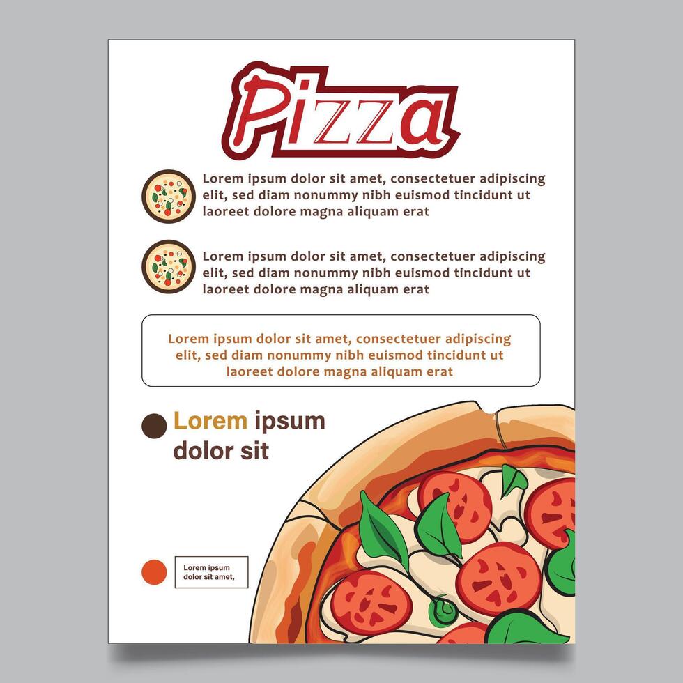 Pizza flyer design vector