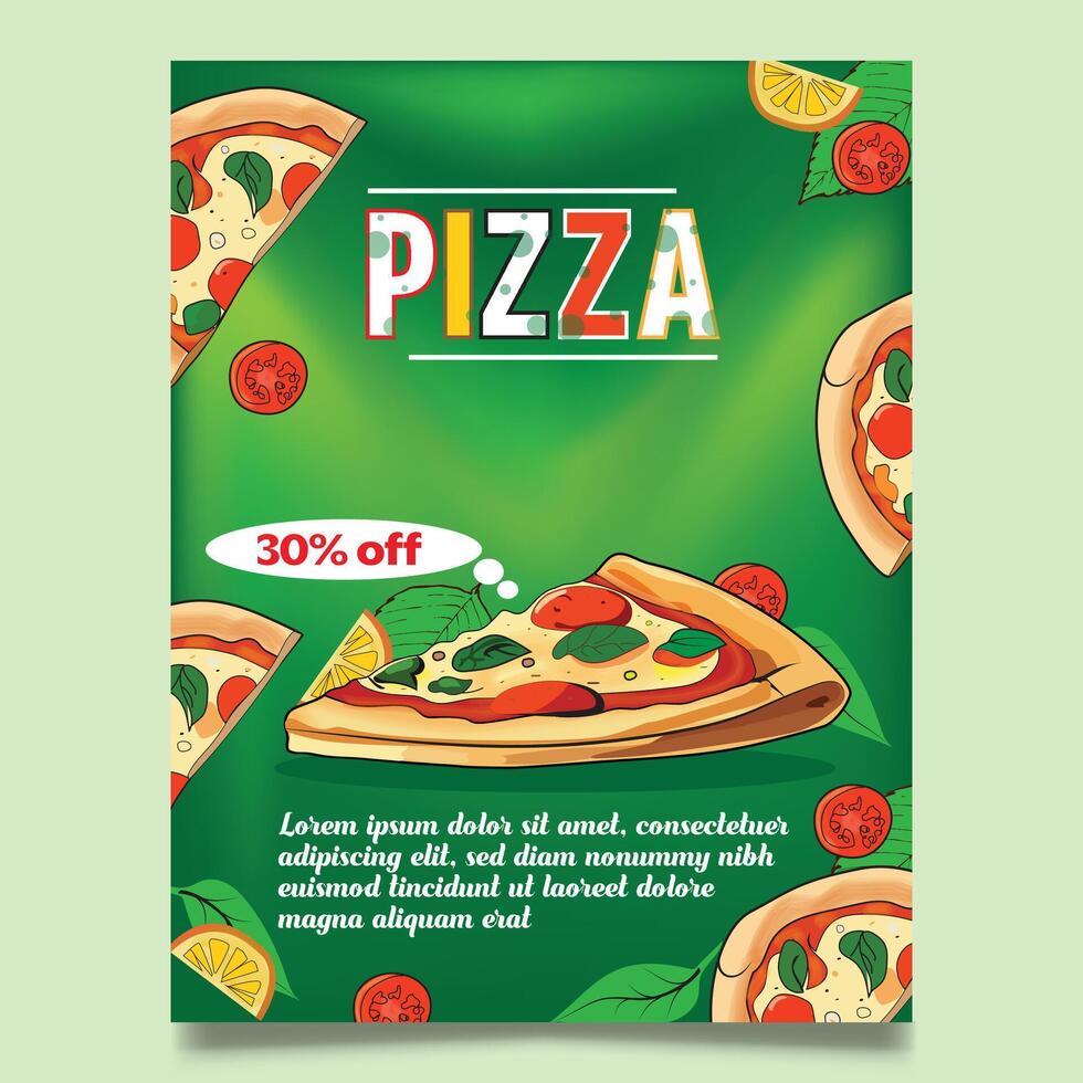Pizza flyer design vector