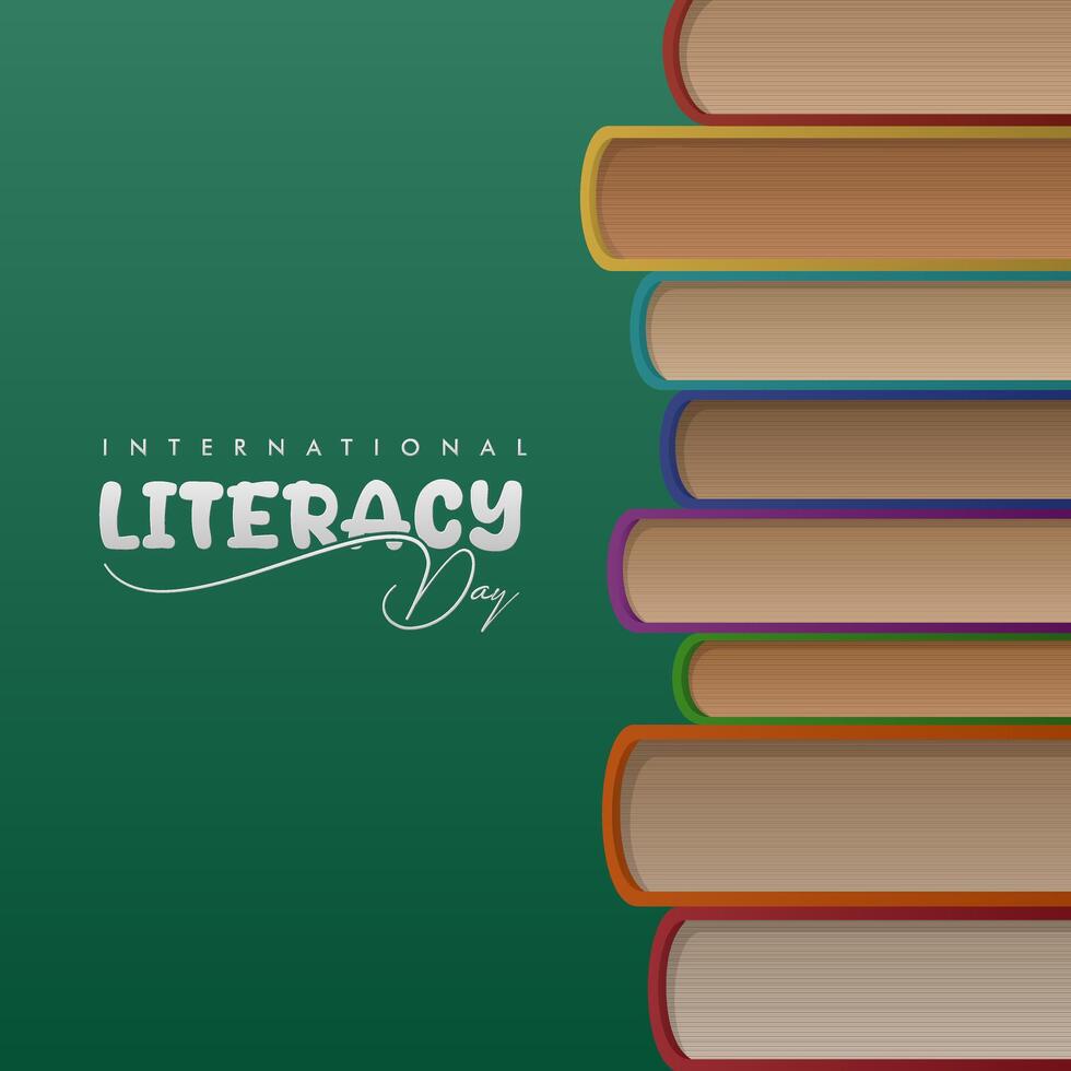 International Literacy Day is celebrated every year on 8 September, the importance of literacy for society vector