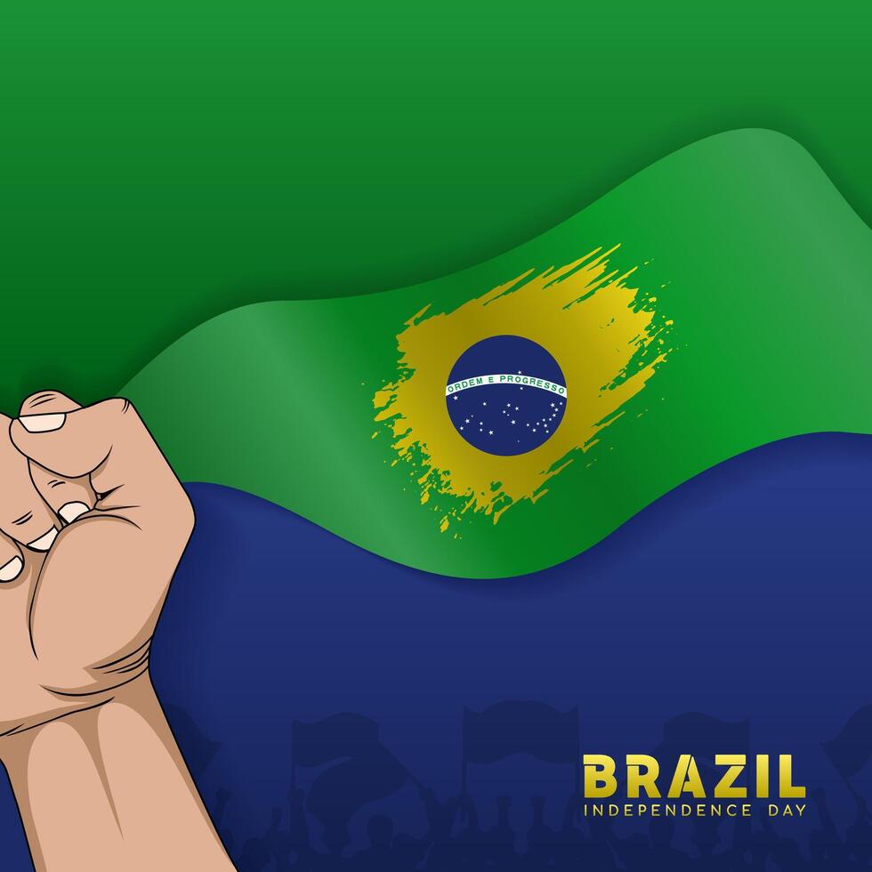 Happy Independence Day Of Brazil, 7 September, nice template for Brazil Independence Day design vector