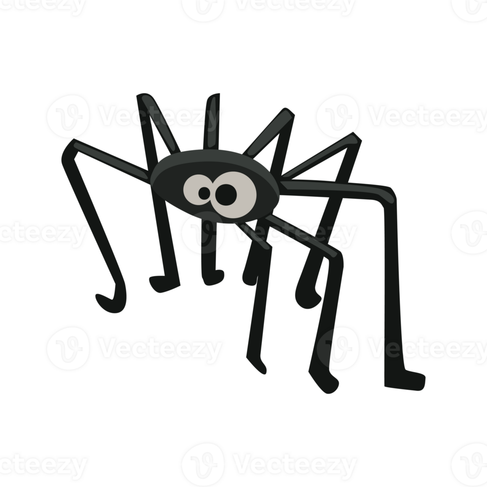 Cute spider. Halloween flat illustration for your design or print png