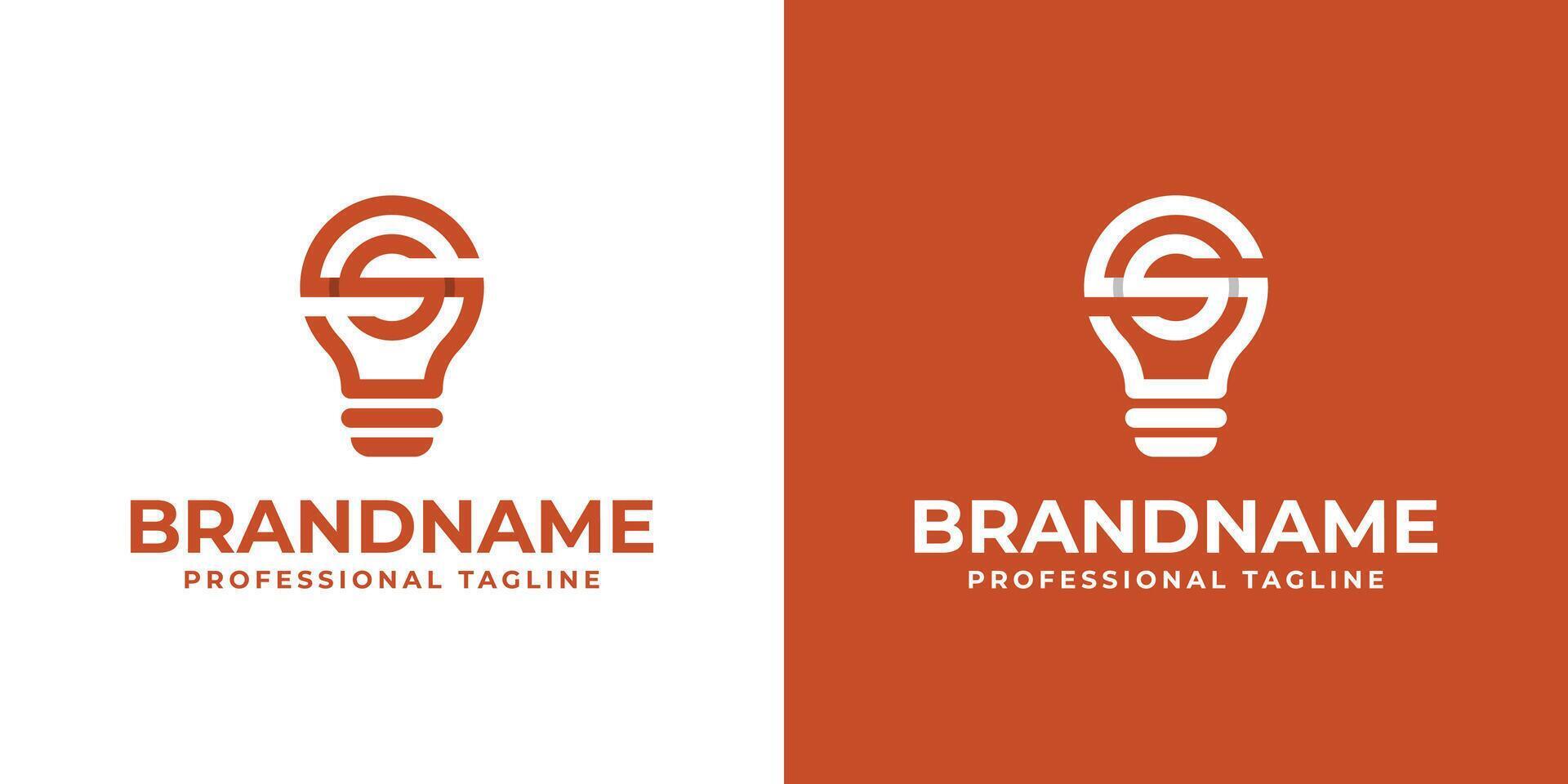 Letters SS Bulb Logo, Suitable for Smart Home Technology Companies vector