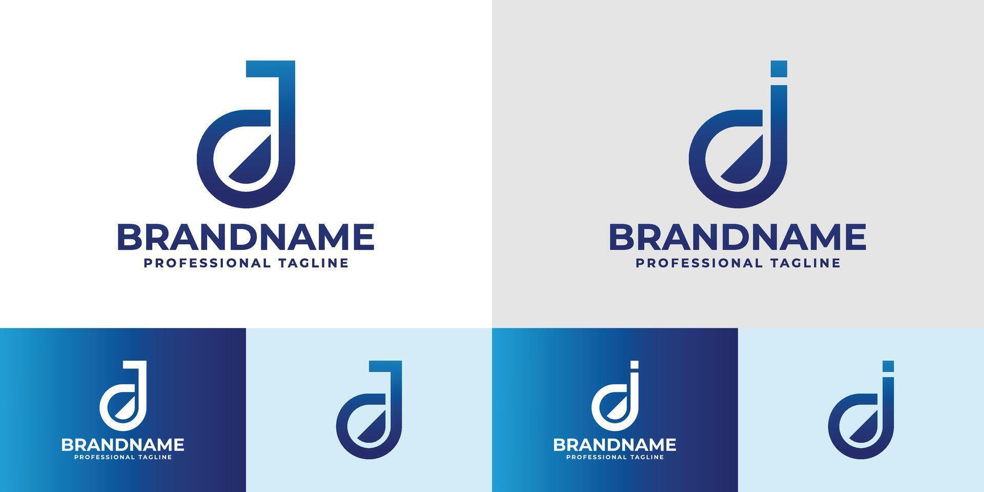 Letter J Droplet Logo Set, suitable for any business with J initial related to liquid vector