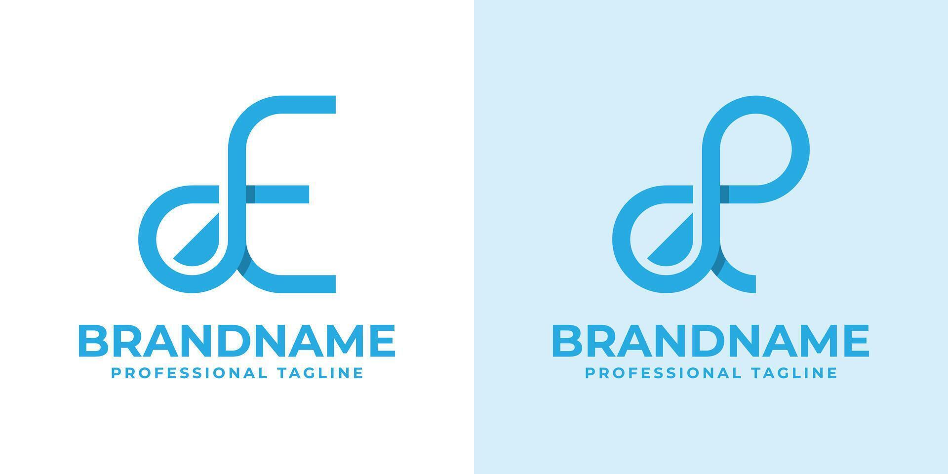 Letter E Droplet Logo Set, suitable for any business with E initial related to liquid vector