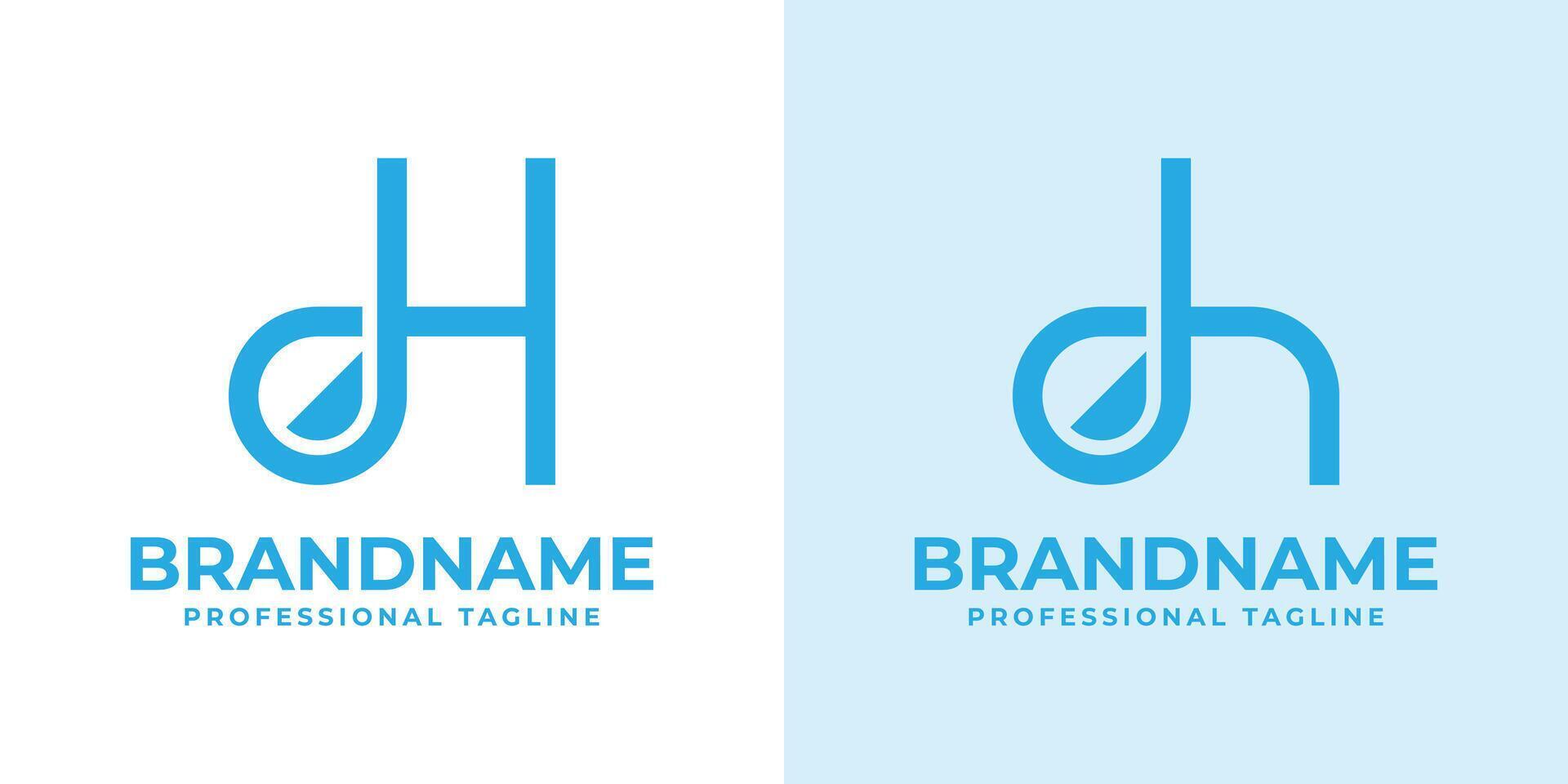 Letter H Droplet Logo Set, suitable for any business with H initial related to liquid vector