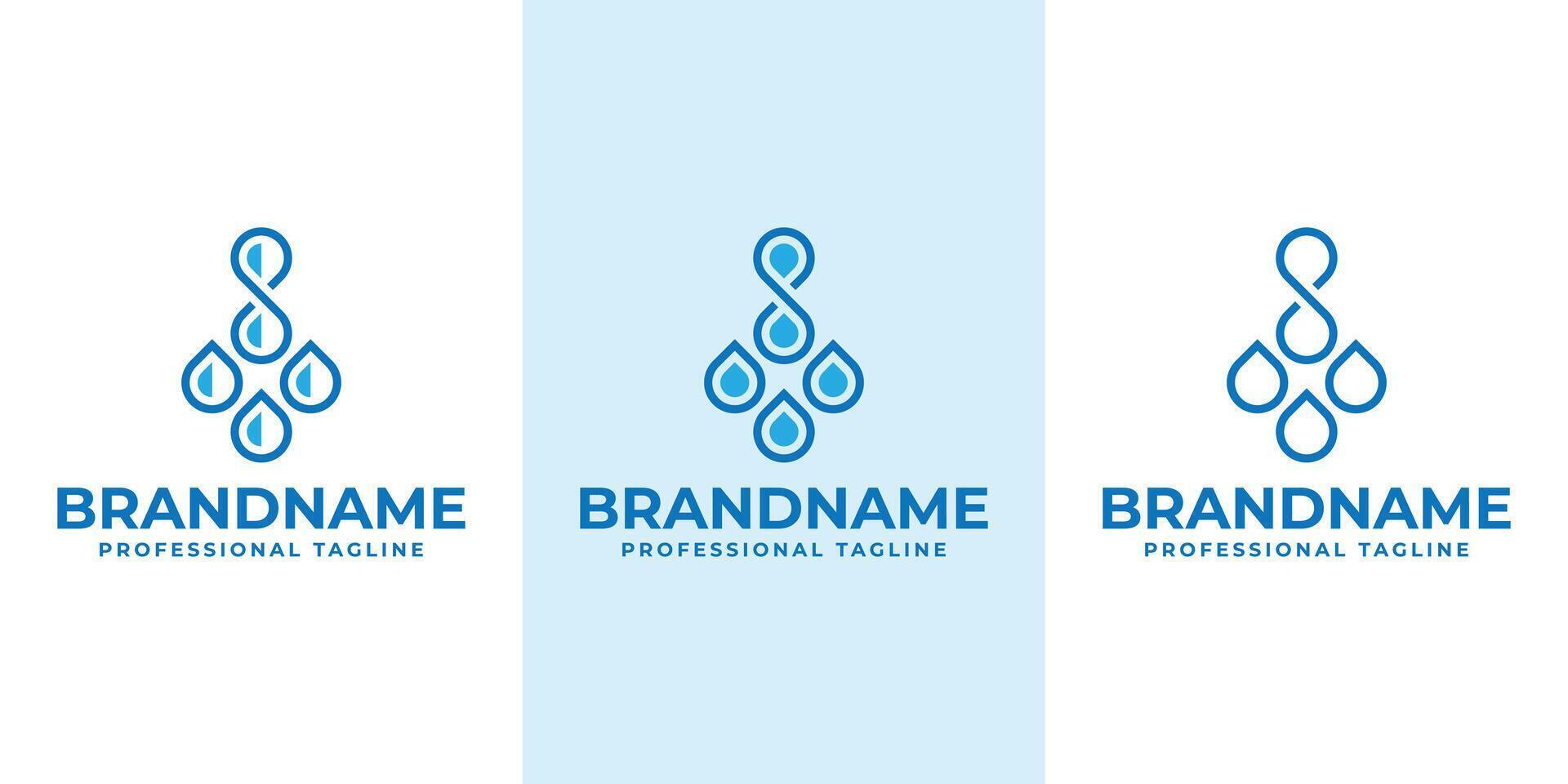 Infinity Droplet Logo Set, suitable for any business related to Liquid vector