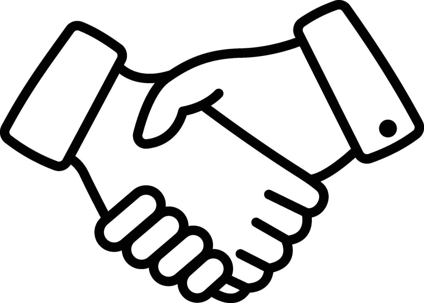 Hand Shake Icon Symbol for Partnership Collaboration and Agreement Designs vector