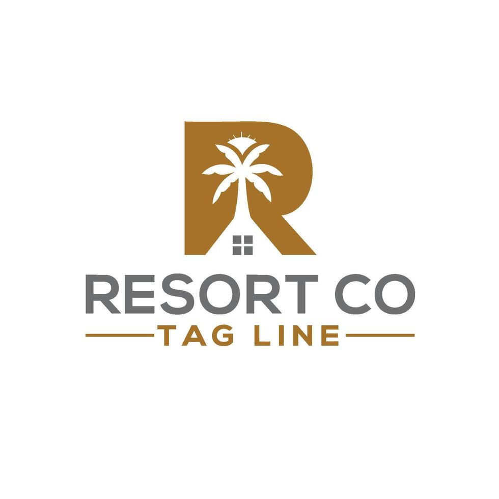Resort logo for your company vector