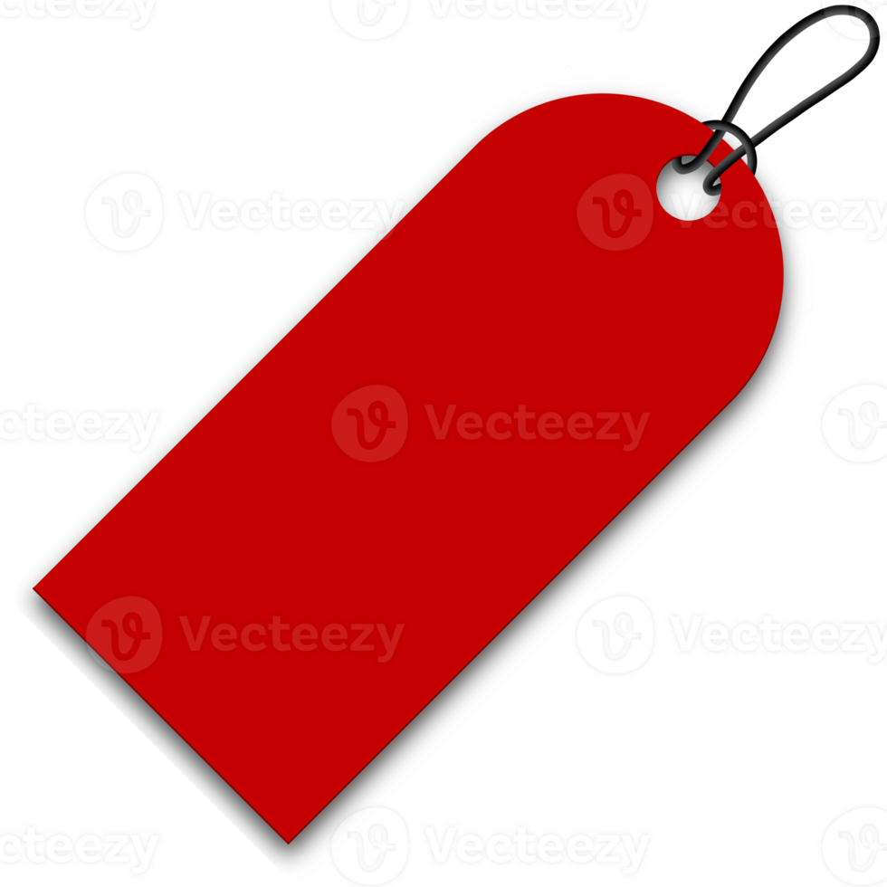 red price tag isolated png