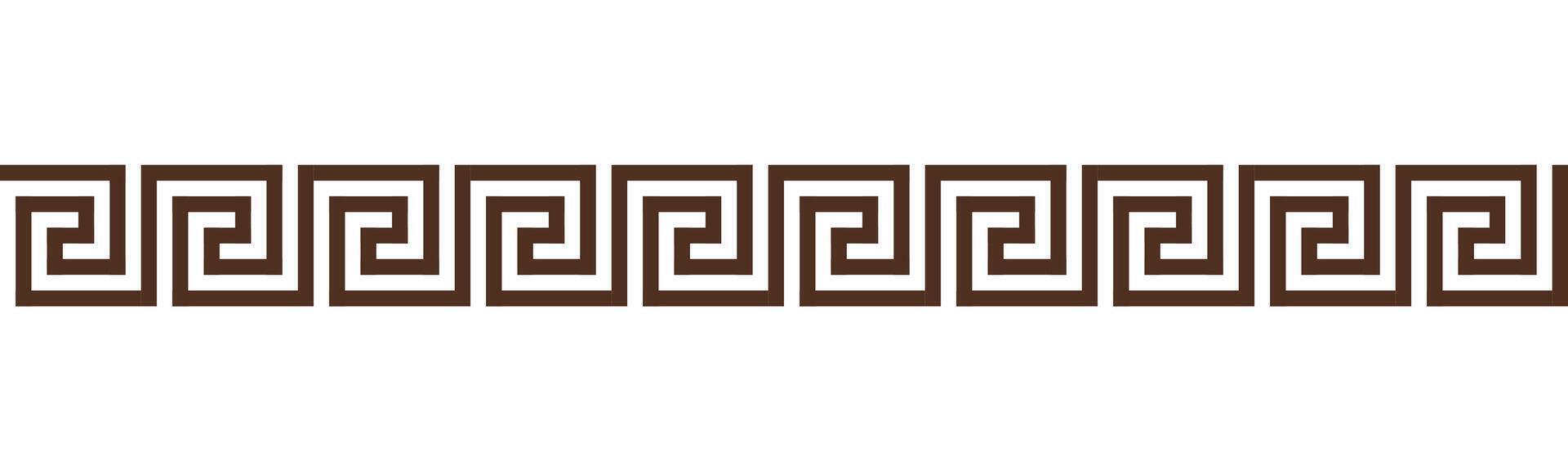 Greek key seamless border pattern collection. Decorative ancient meander, Greece ornament with repeated geometric motifs vector