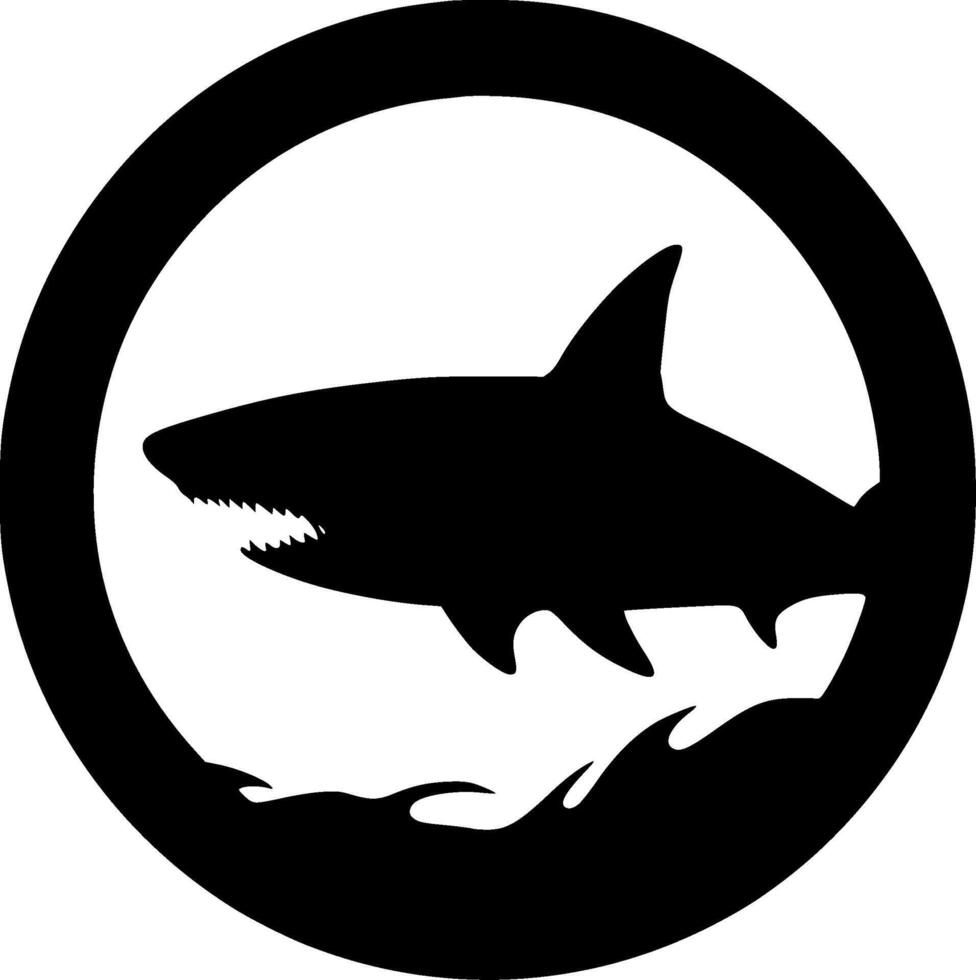 Shark - Minimalist and Flat Logo - illustration vector