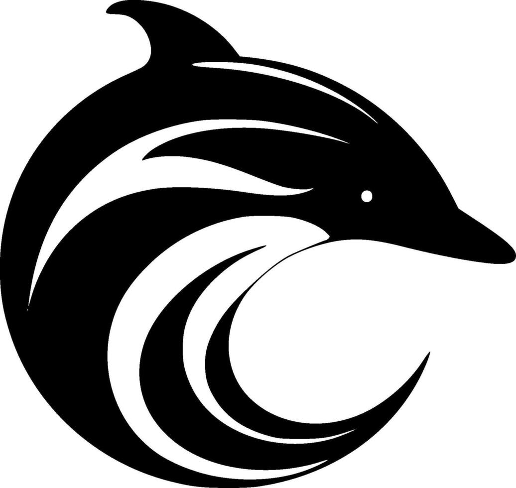 Dolphin - Minimalist and Flat Logo - illustration vector