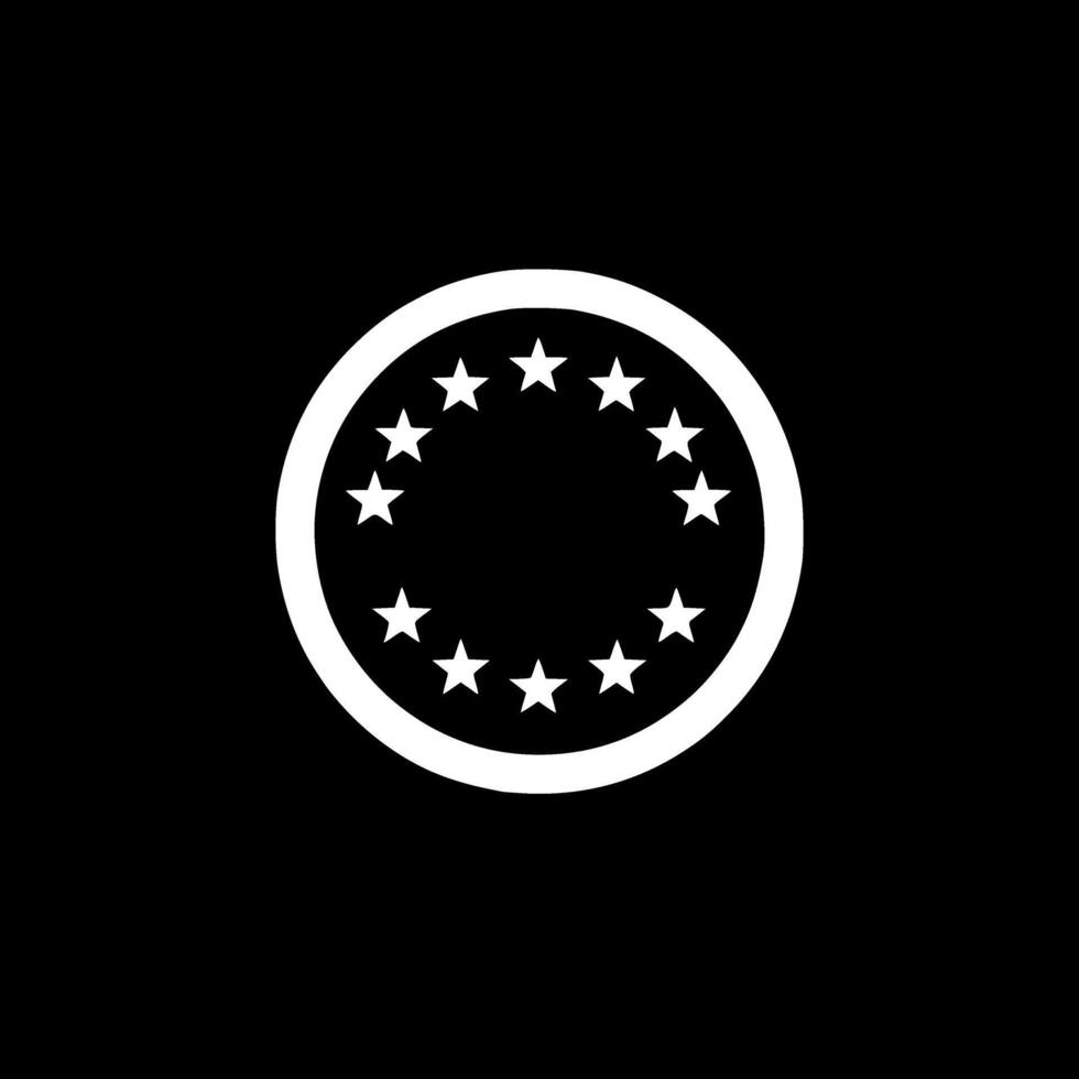 Euro - Black and White Isolated Icon - illustration vector