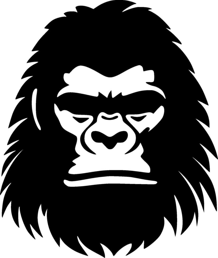 Gorilla, Minimalist and Simple Silhouette - illustration vector
