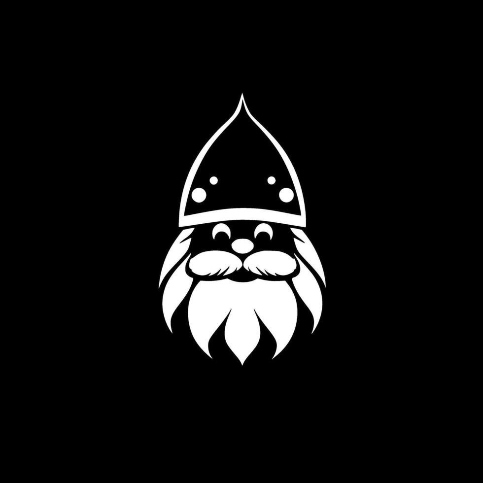 Gnome - Black and White Isolated Icon - illustration vector