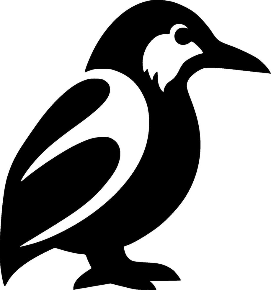 Penguin, Minimalist and Simple Silhouette - illustration vector