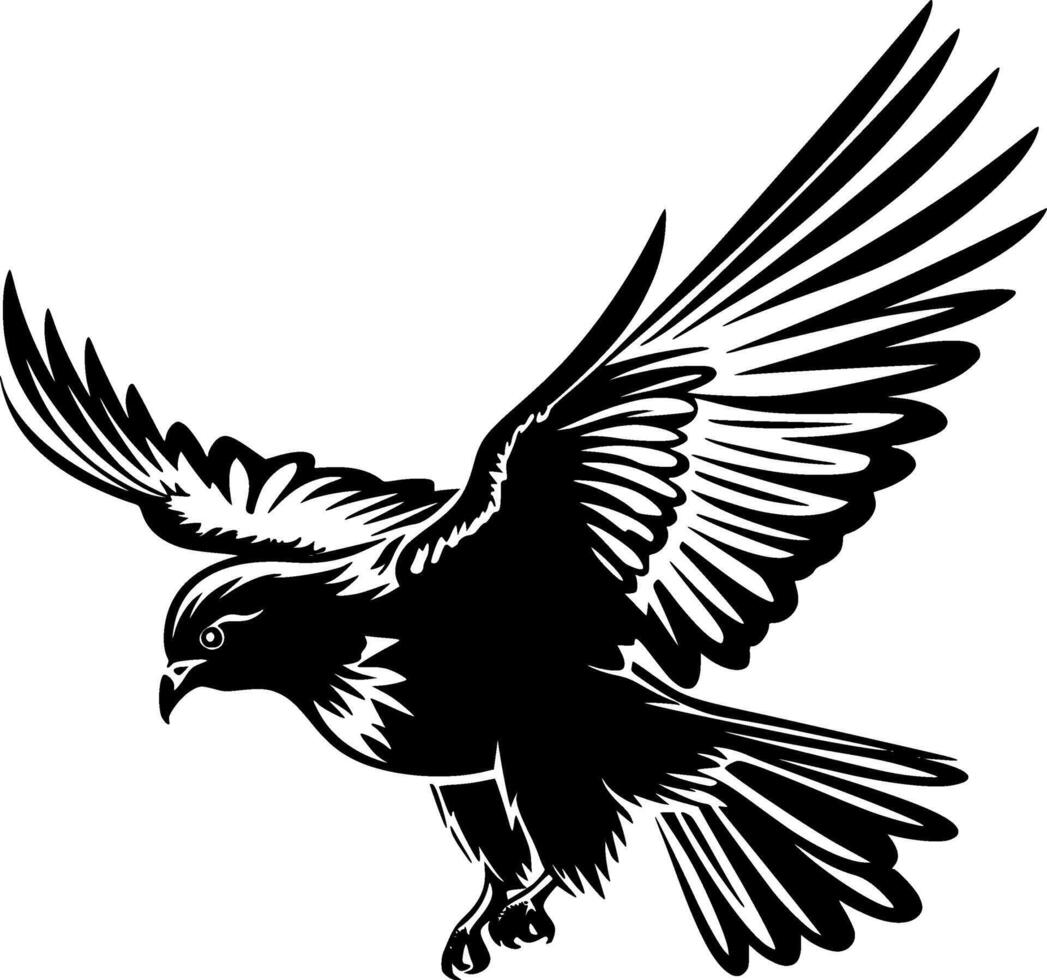 Pigeon, Black and White illustration vector