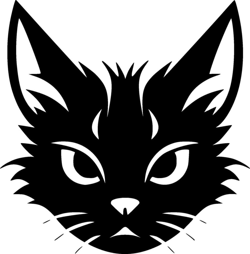 Siamese - Black and White Isolated Icon - illustration vector