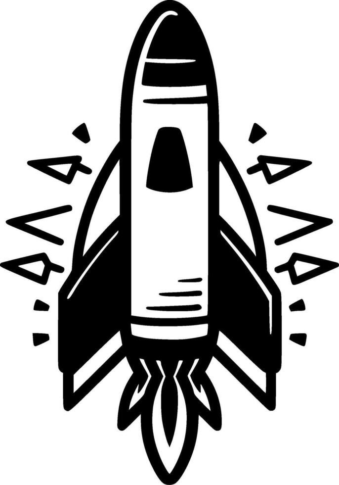 Rocket - Minimalist and Flat Logo - illustration vector