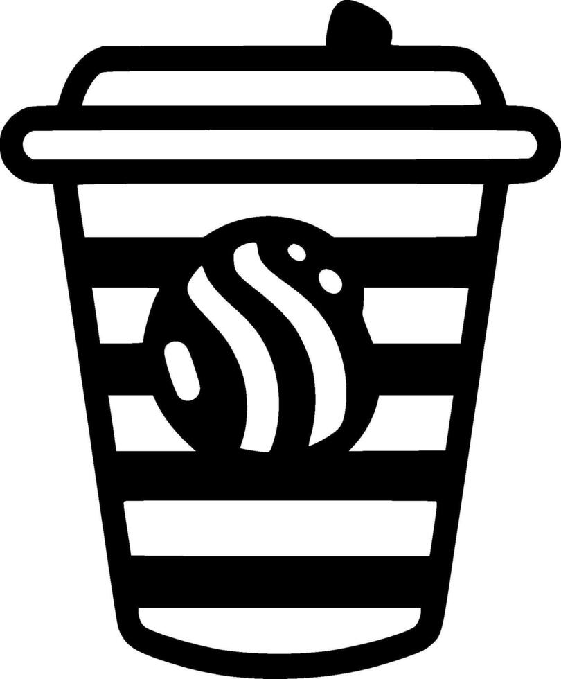 Coffee, Black and White illustration vector