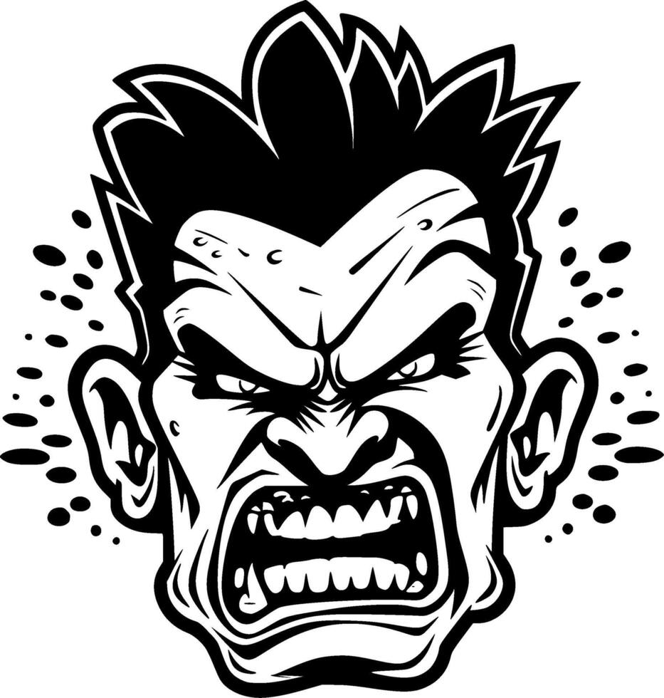 Zombie, Black and White illustration vector
