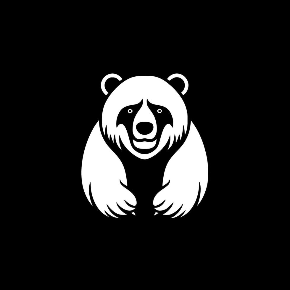 Bear, Minimalist and Simple Silhouette - illustration vector
