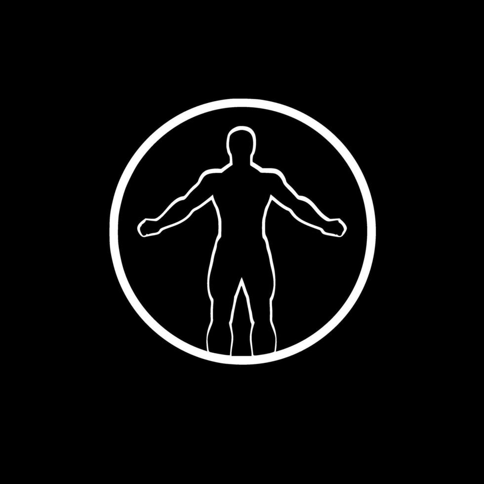 Gym, Minimalist and Simple Silhouette - illustration vector