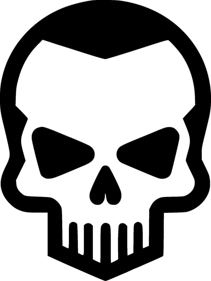 Skull - Minimalist and Flat Logo - illustration vector