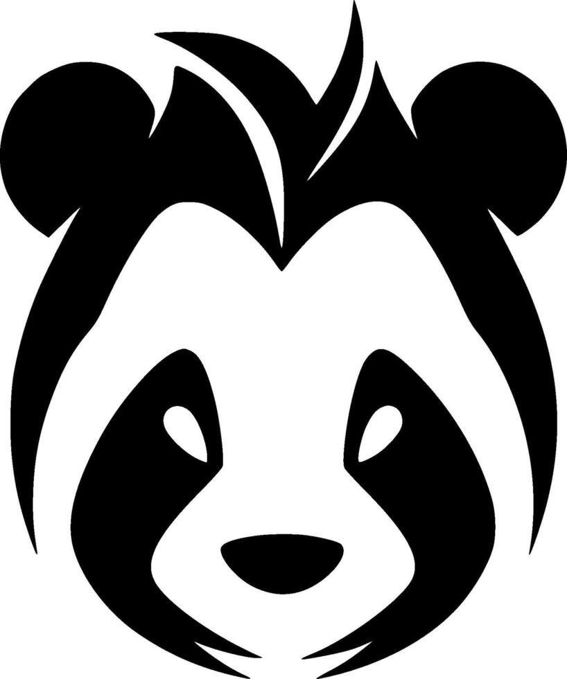 Panda, Minimalist and Simple Silhouette - illustration vector
