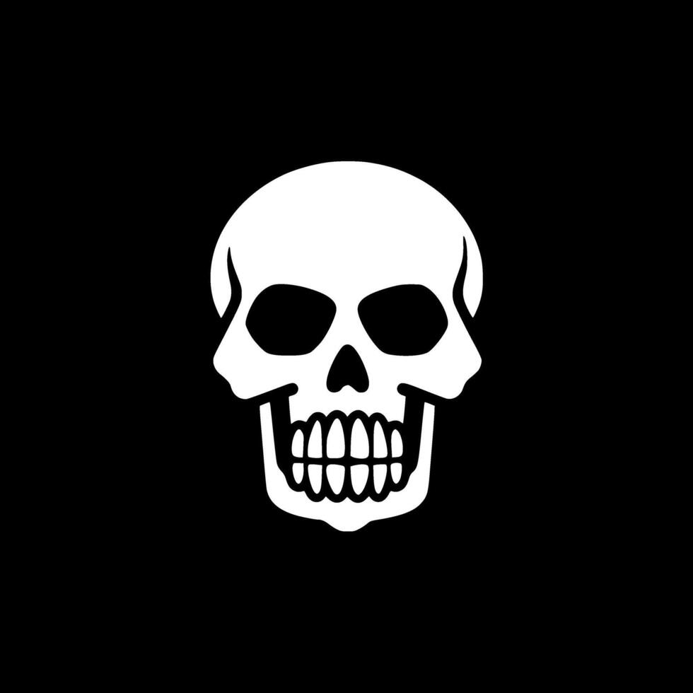 Skull, Minimalist and Simple Silhouette - illustration vector