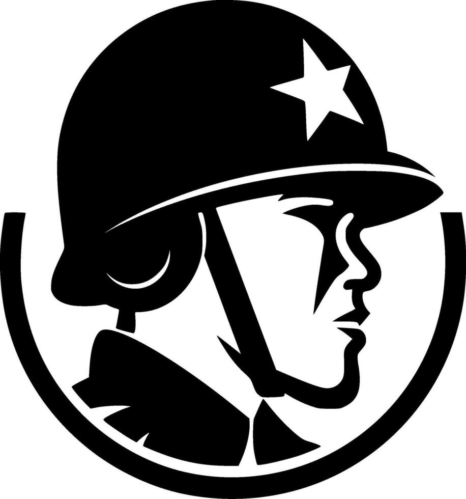 Veteran - Minimalist and Flat Logo - illustration vector