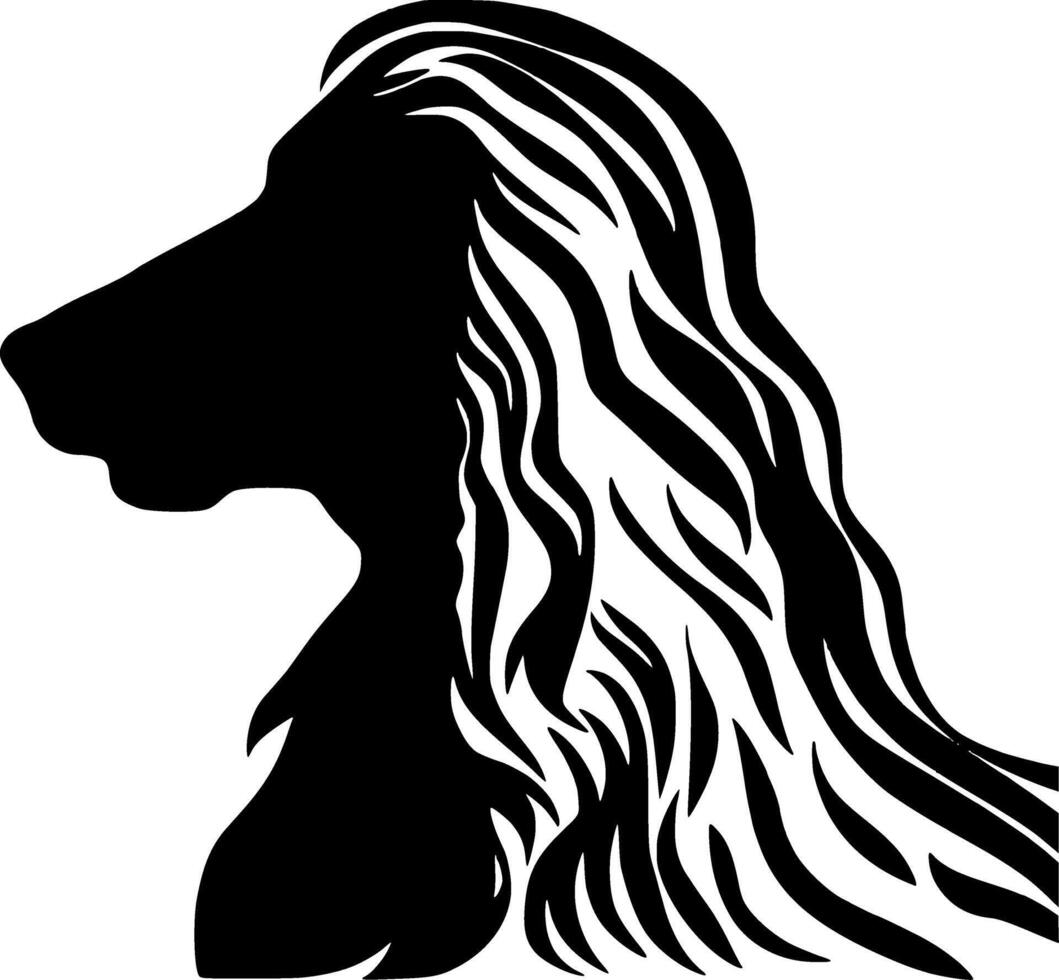 Afghan Hound - Minimalist and Flat Logo - illustration vector